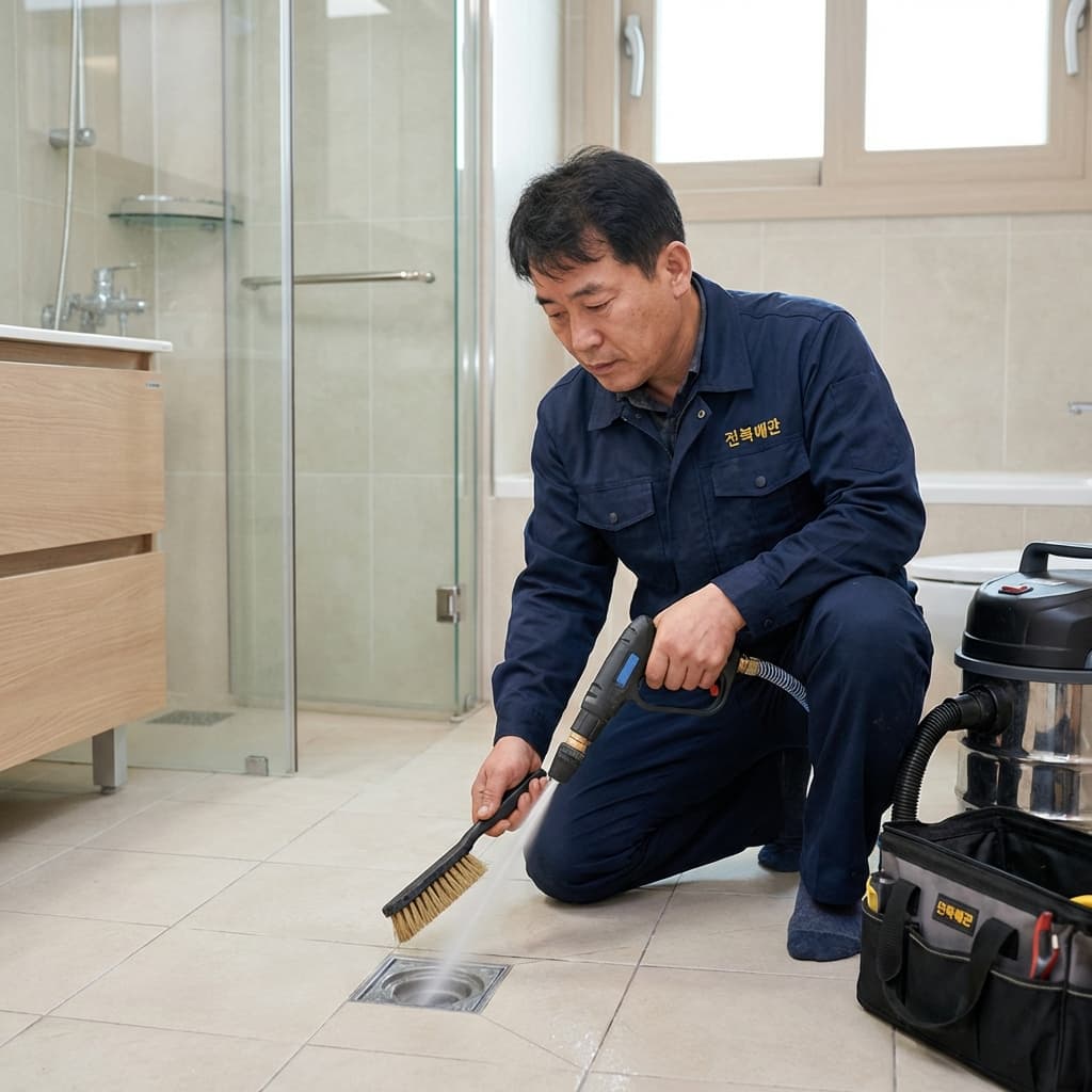 욕실 배수구막힘
