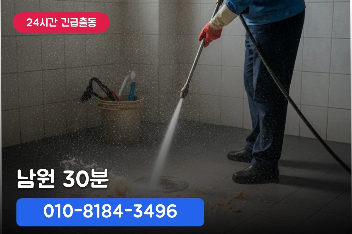 남원 하수구뚫는곳 시공 현장